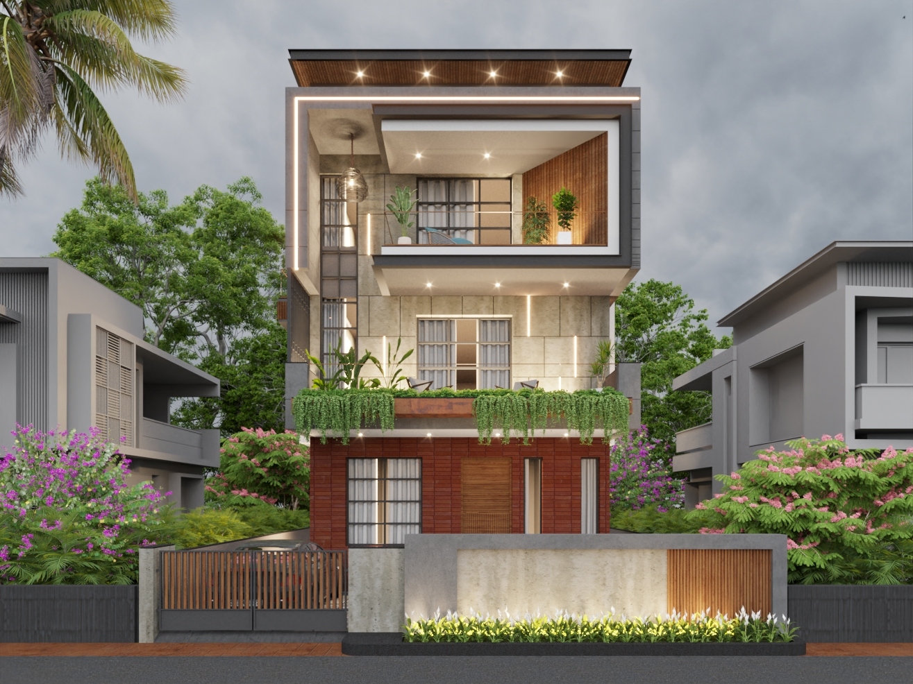 3 Storey Bunglow's Engineeering and Architecture by North Change - 1